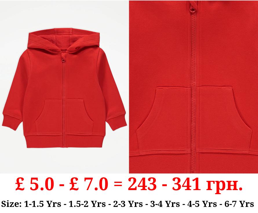 Red Zip Up Hoodie