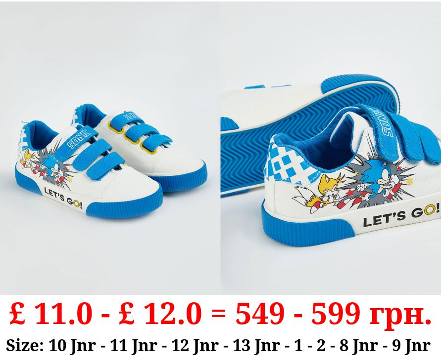 Sonic The Hedgehog Triple Strap Canvas Trainers