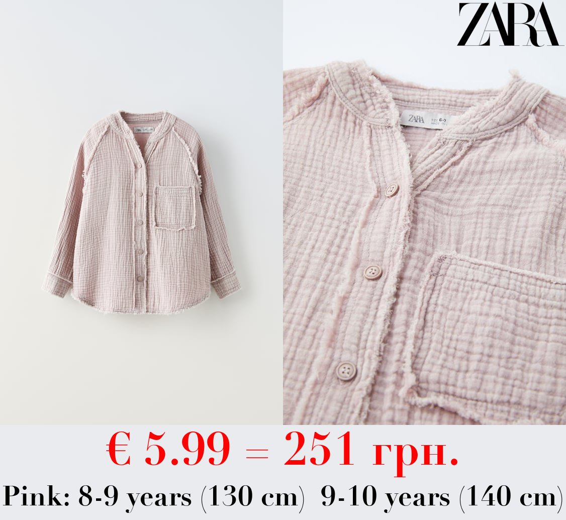 ACID WASH TEXTURED SHIRT