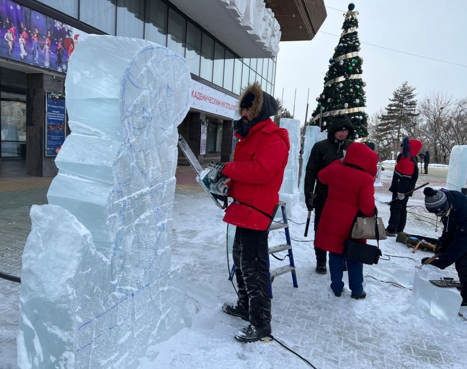 Конкурс ледовой скульптуры «Ледышка Ха» стартовал в Хабаровске
