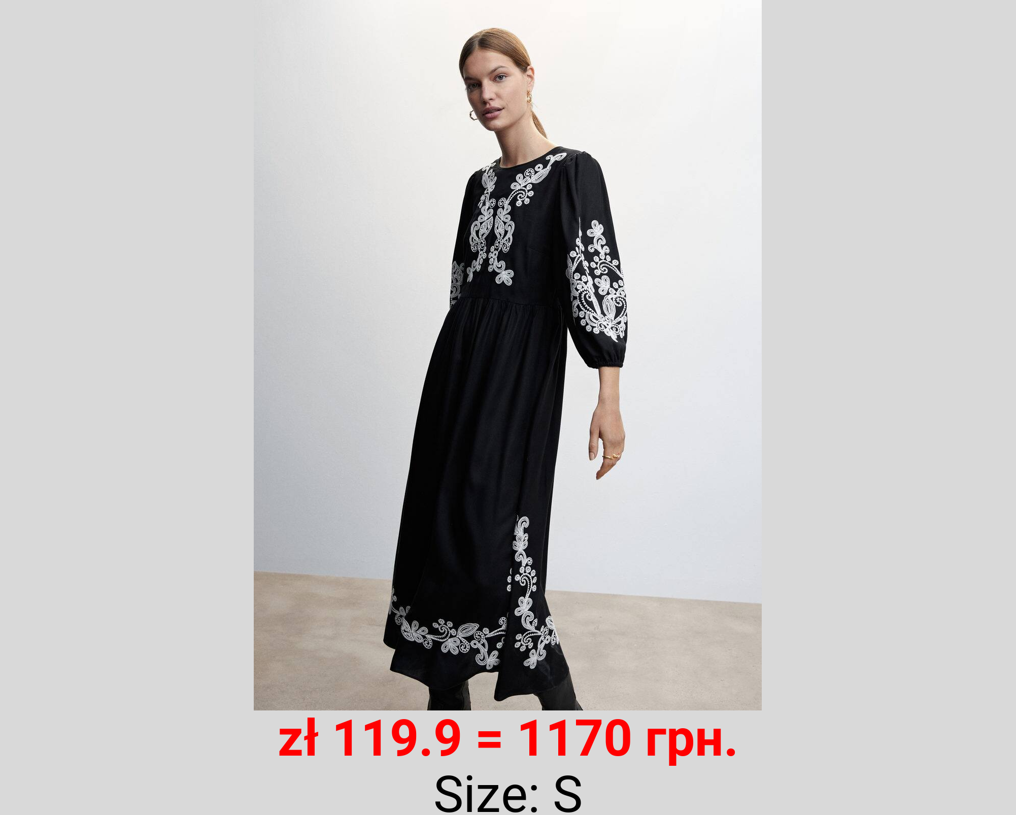 Vestido bordado étnico