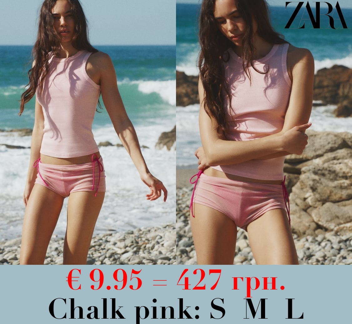 FADED-EFFECT RIB T-SHIRT