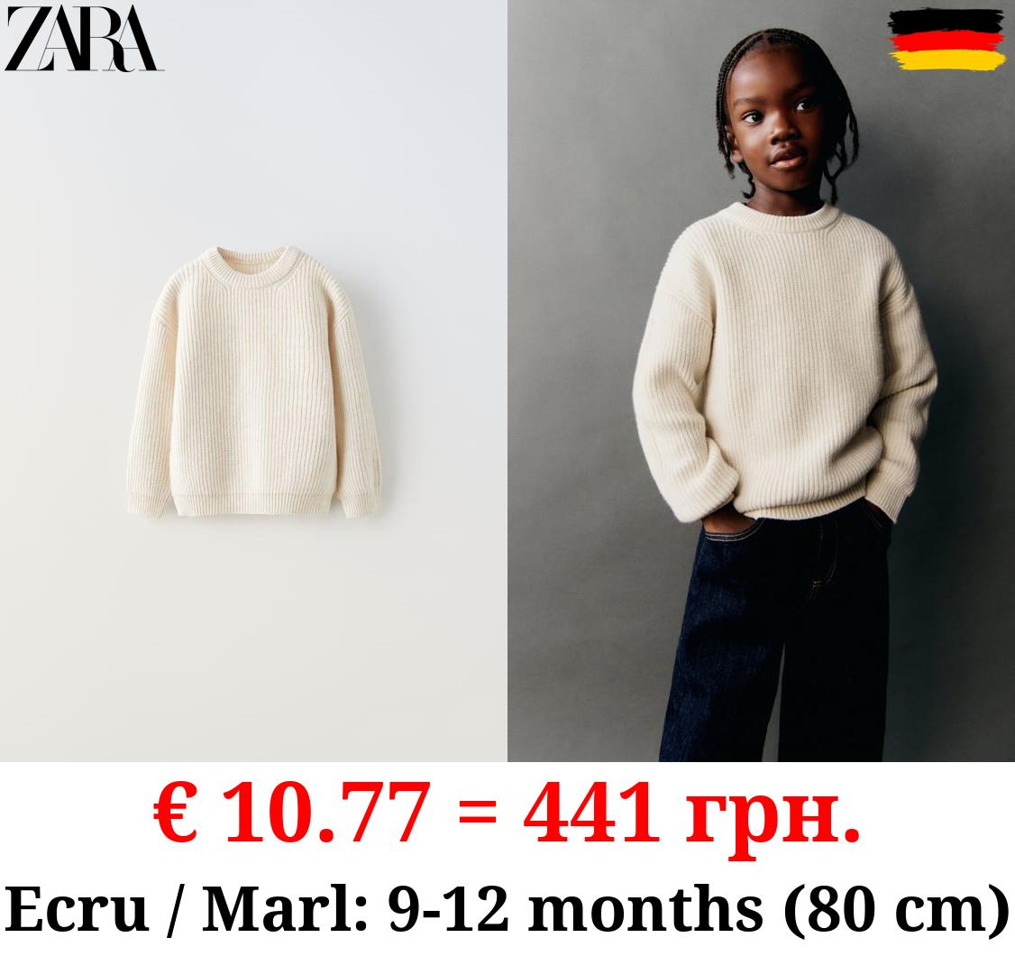 HALF-CARDIGAN KNIT SWEATER