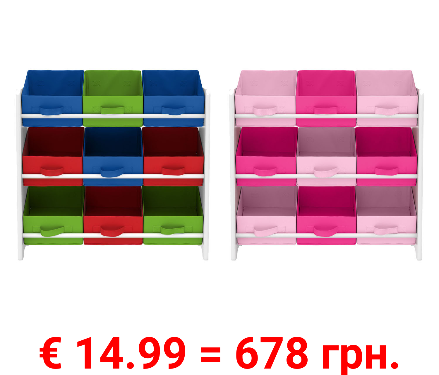 LIVARNO home Aufbewahrungsregal, mit 9 herausnehmbaren Textilboxen