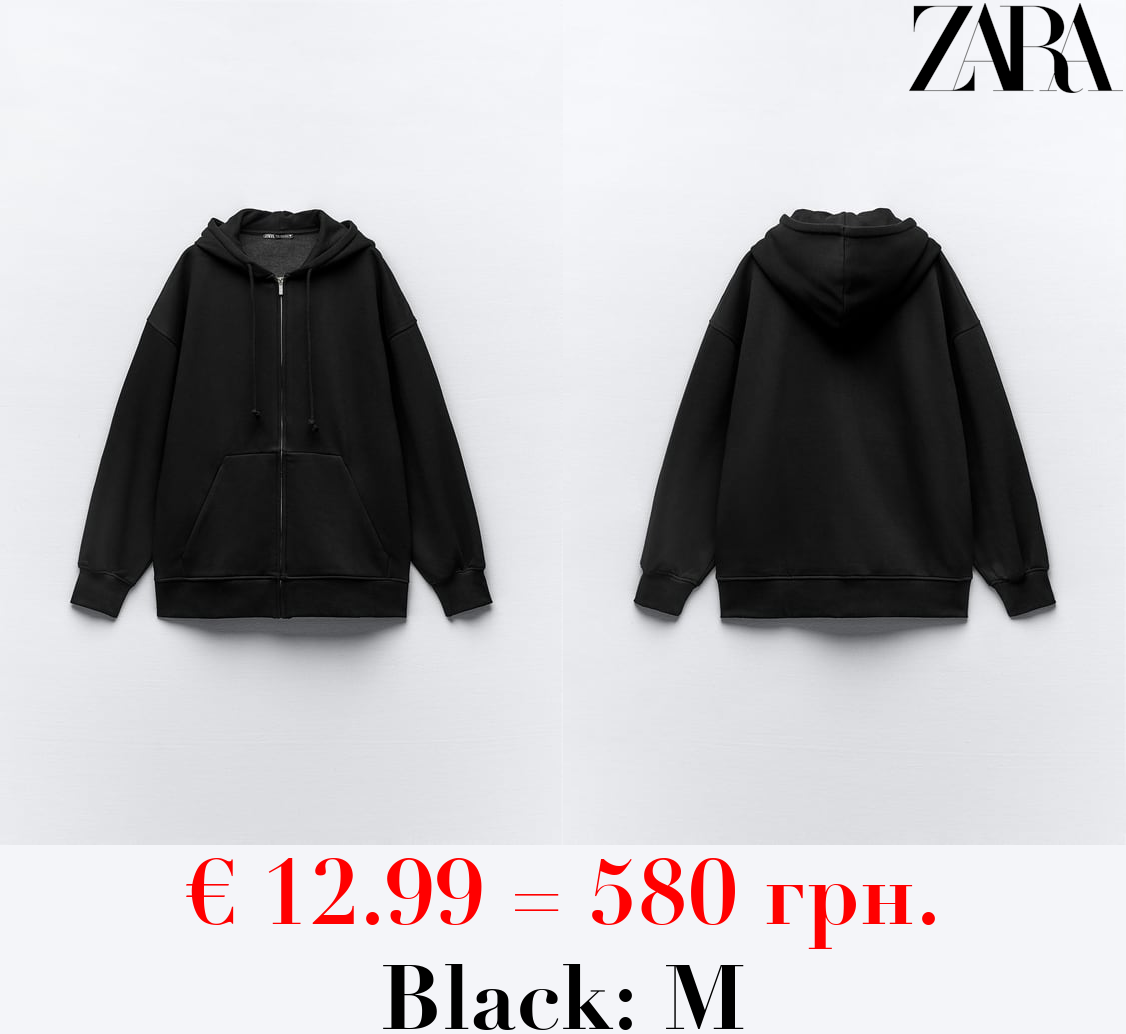 PLUSH JERSEY SWEATSHIRT WITH HOOD