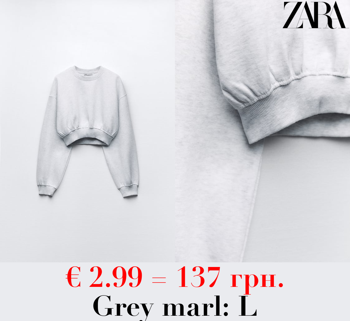 BASIC CROPPED SWEATSHIRT