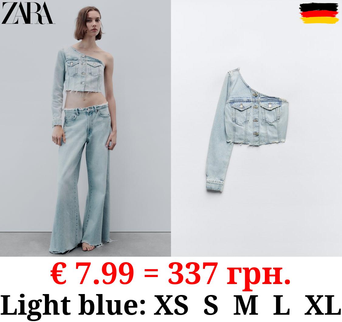 TRF DENIM ASYMMETRIC TOP