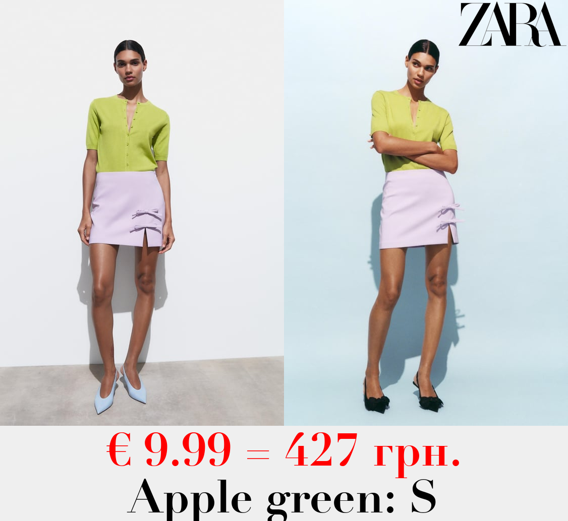 SHORT SLEEVE KNIT CARDIGAN