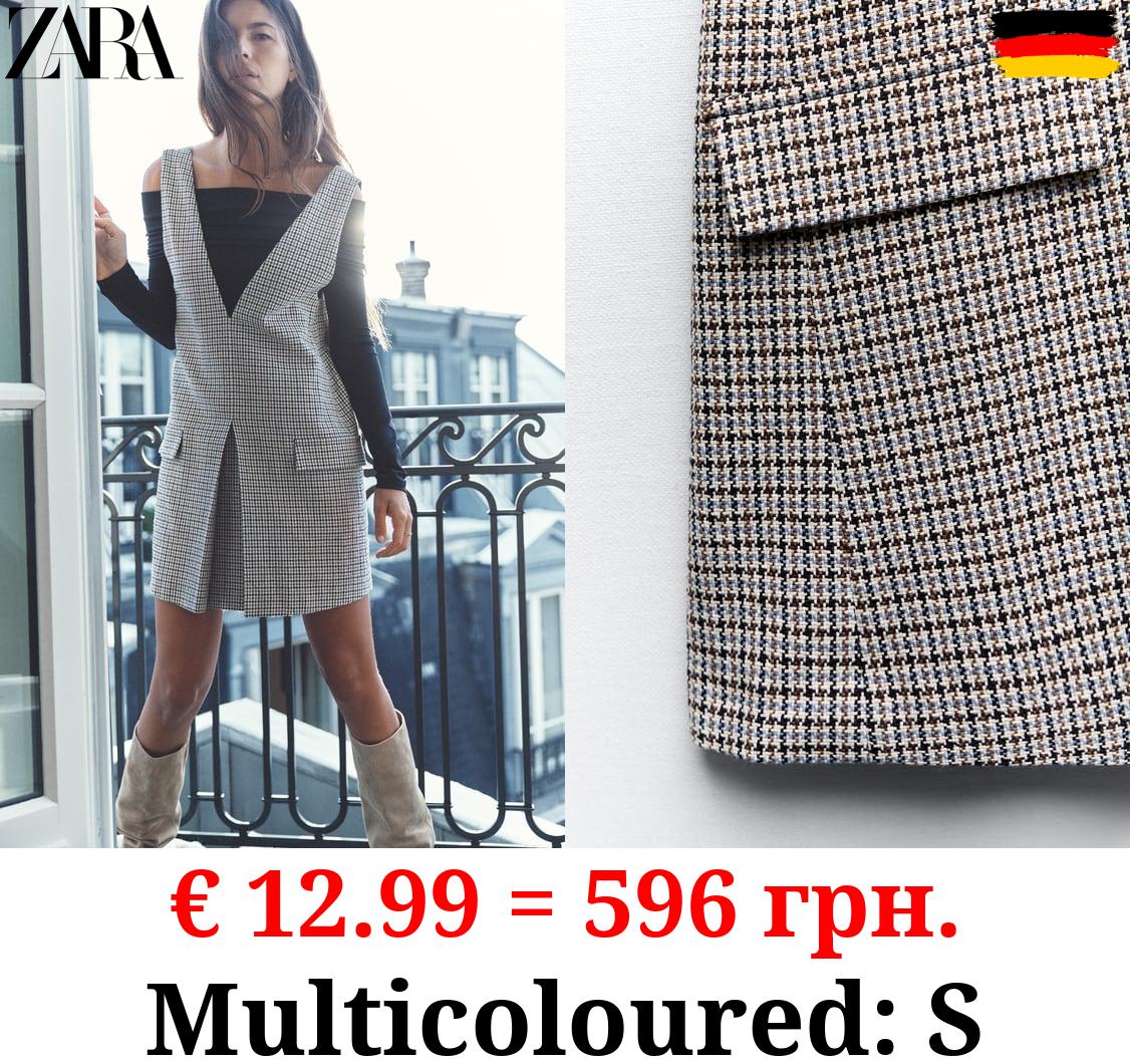 CHECK PINAFORE DRESS