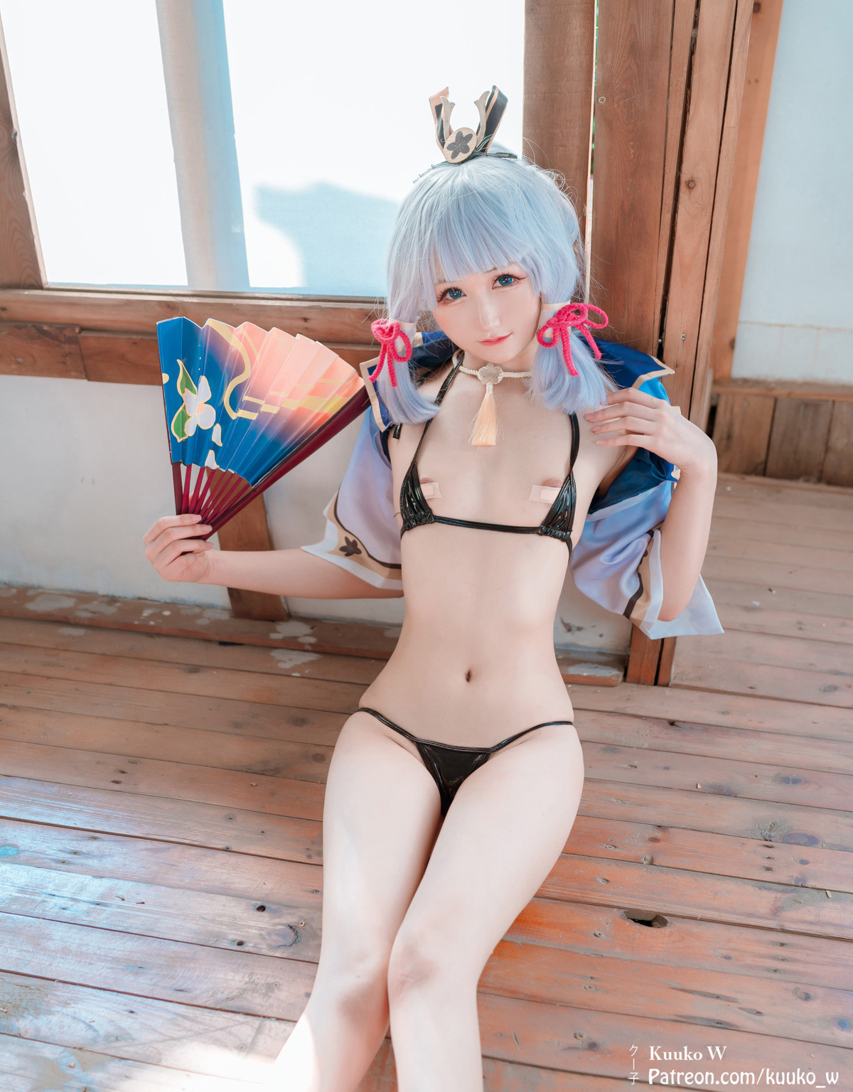 KuukoW クー子 Cosplay Ayaka kamisato 32