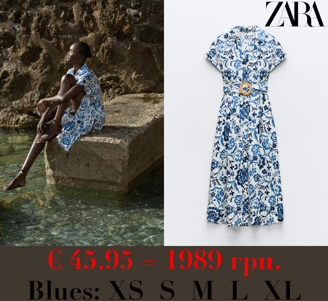 PRINT DRESS WITH CUTWORK EMBROIDERY