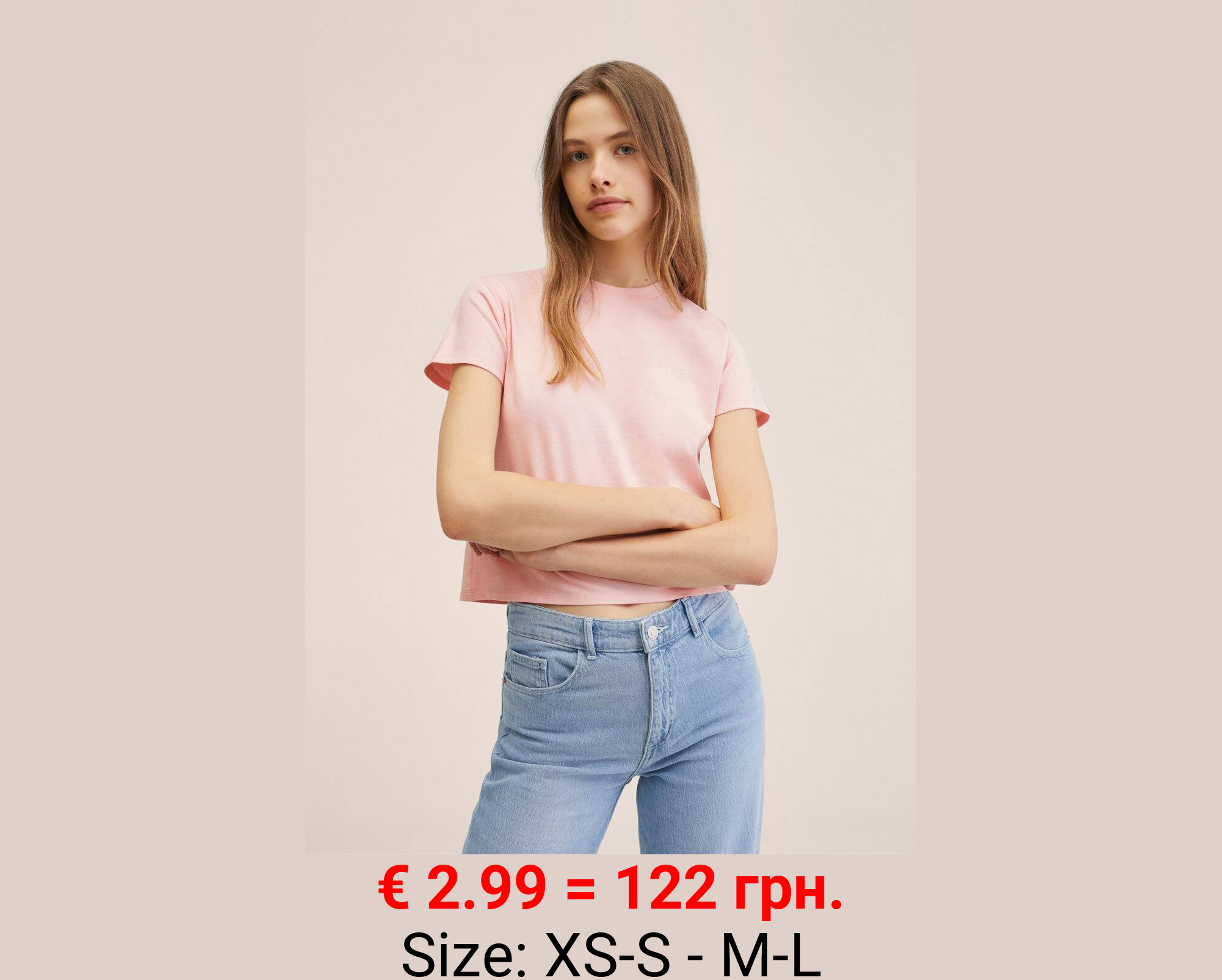 Camiseta crop bordado