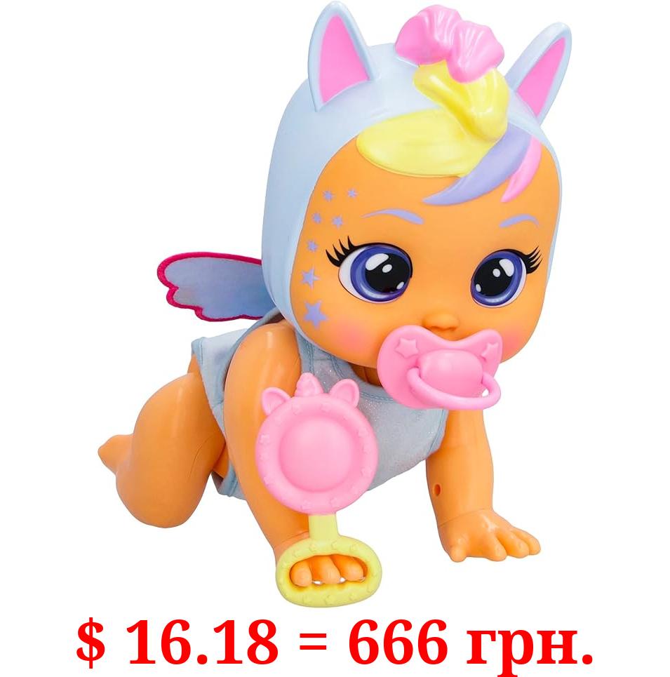 Cry Babies Crawling Jenna - Crawling Baby Doll with 35 Realistic Baby Sounds, Girls & Kids Age 18M and Up, Multi