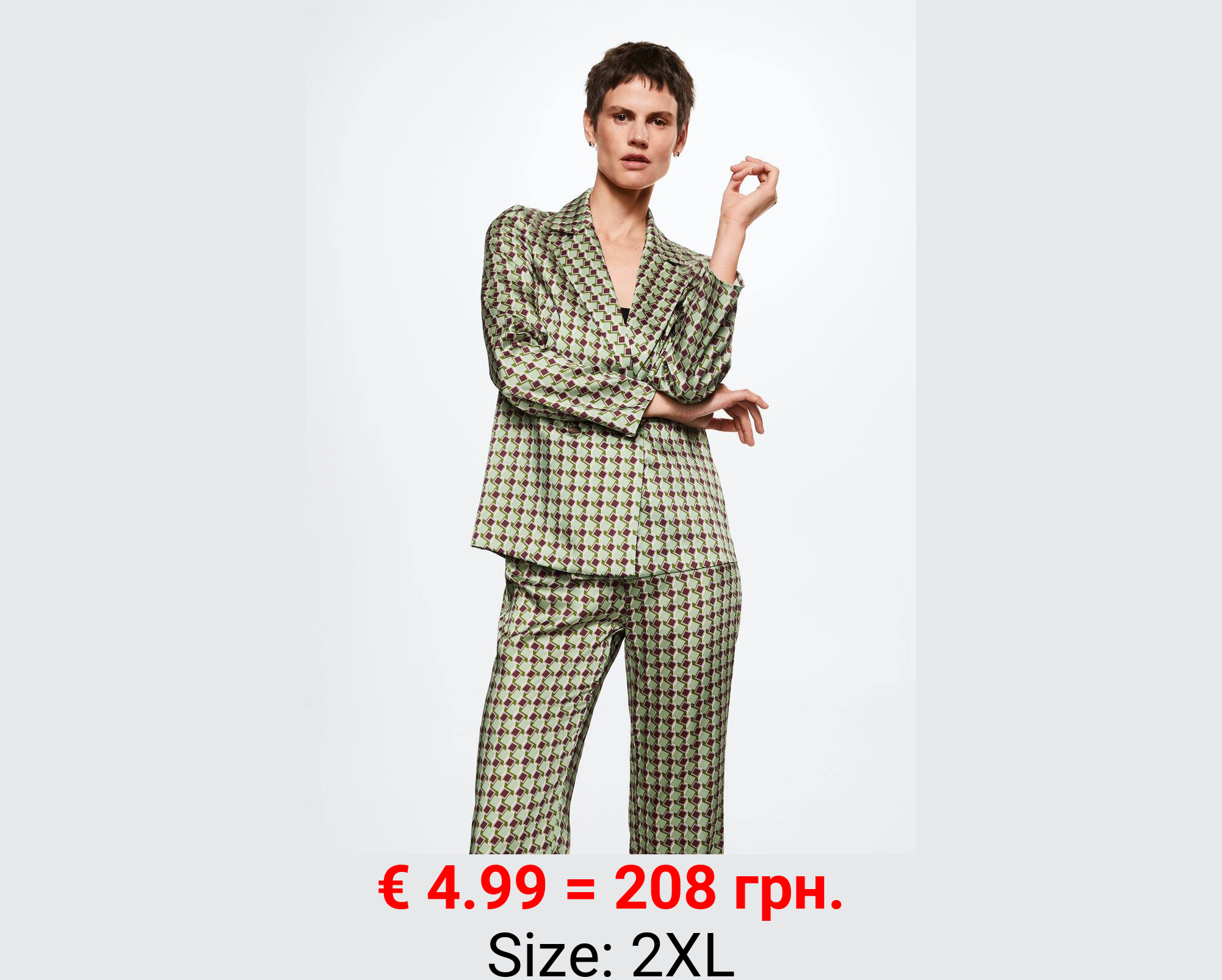 Camisa satinada estampada