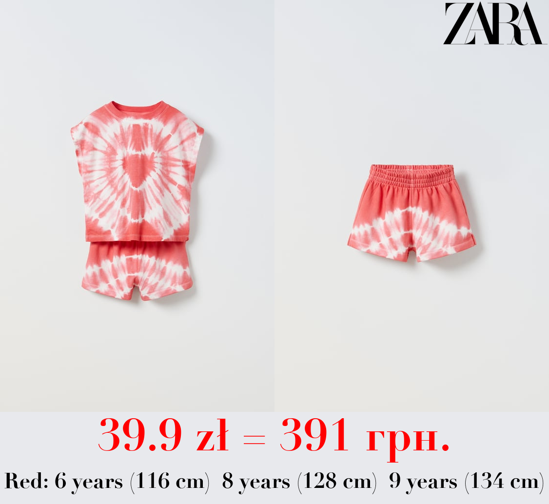 TIE-DYE T-SHIRT AND BERMUDA SHORTS SET