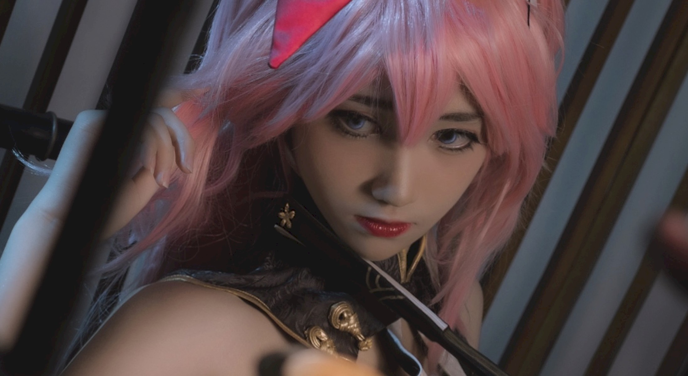 Cosplay 南桃Momoko 八重樱旗袍 13