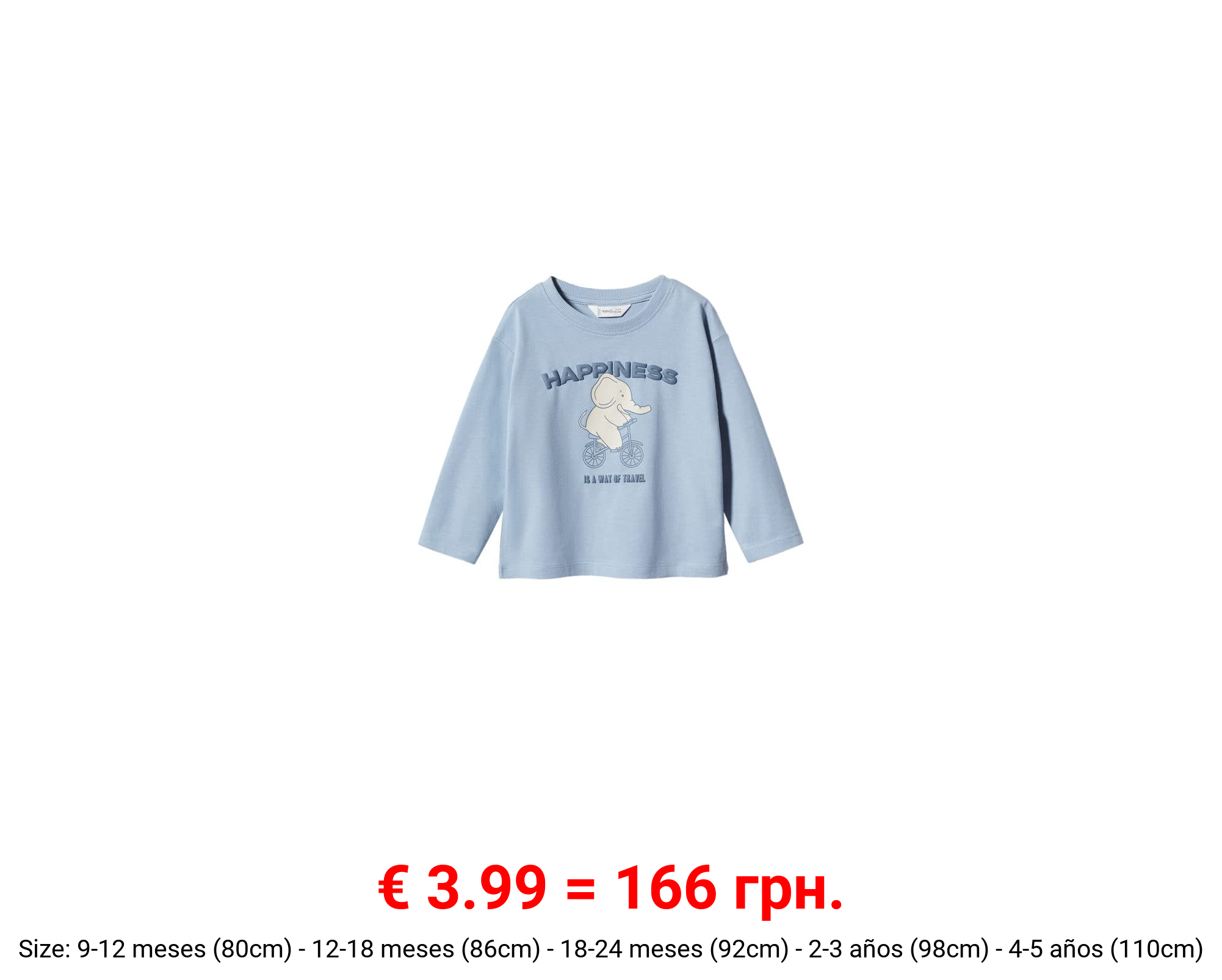 Camiseta manga larga estampada