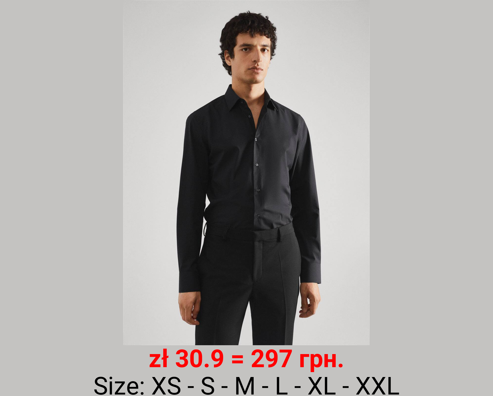 Camisa traje slim fit algodón stretch