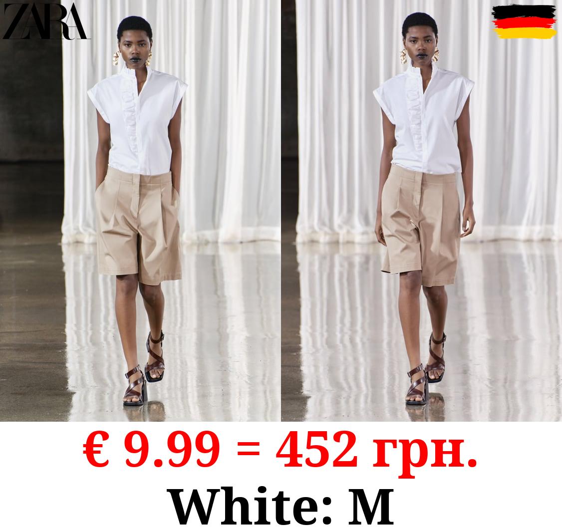 ZW COLLECTION RUFFLED POPLIN SHIRT