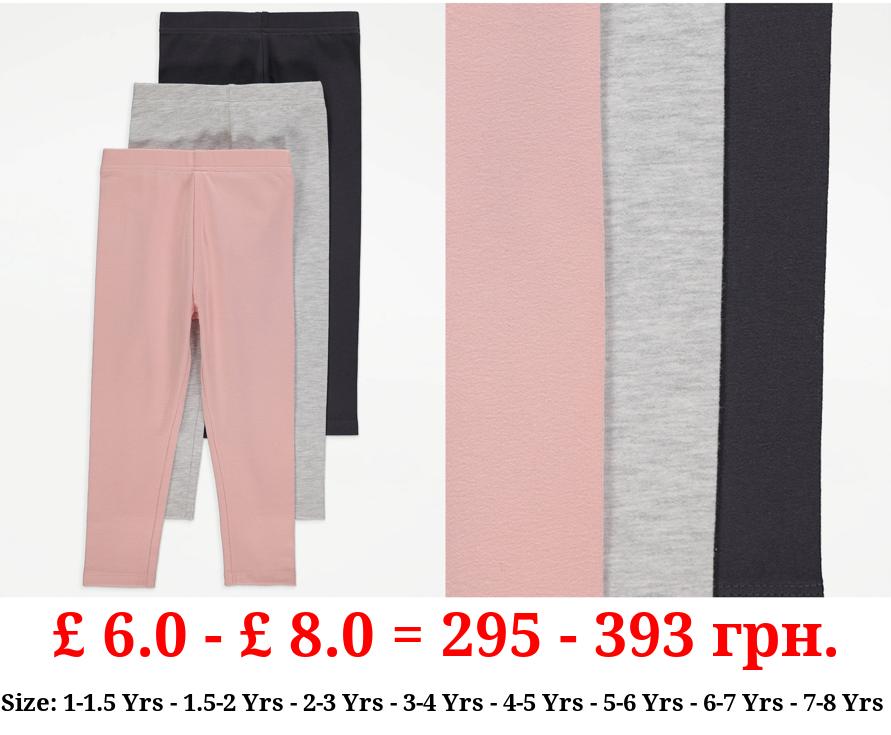 Assorted Colourful Leggings 3 Pack