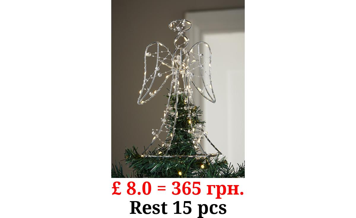 Gold Jewelled Angel Christmas Decoration