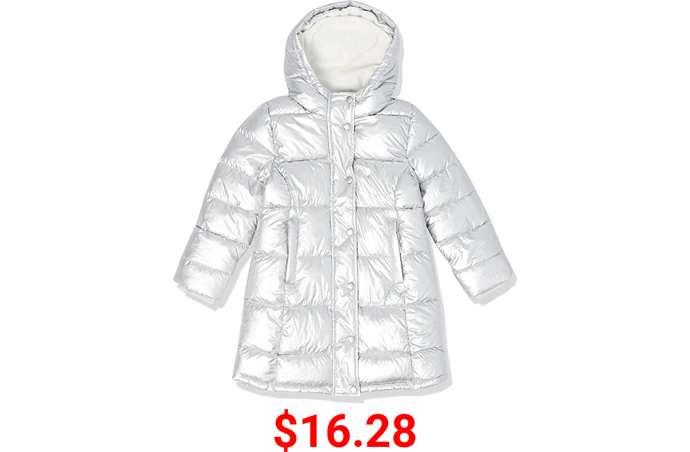 Amazon Essentials Girls and Toddlers' Long Heavy-Weight Hooded Puffer Jacket