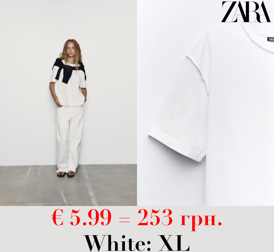 COTTON T-SHIRT WITH INVERTED SEAMS