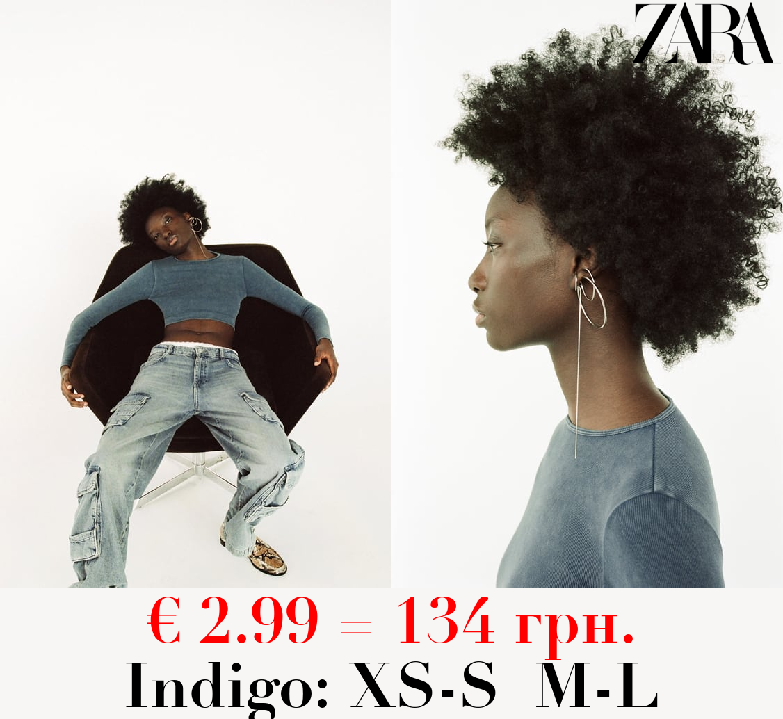 SEAMLESS RIBBED FADED CROP TOP