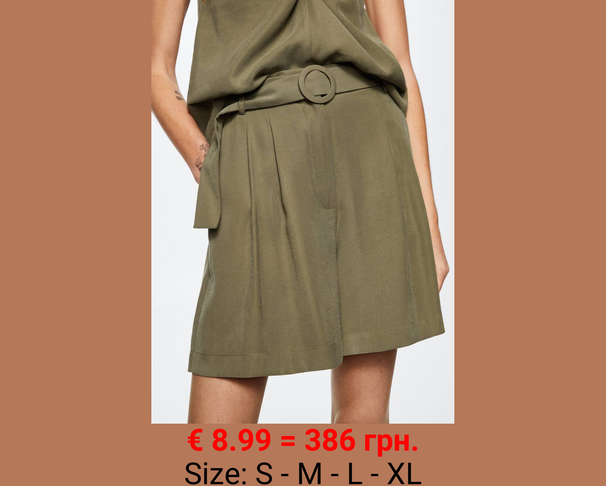 Short tiro alto cinturón