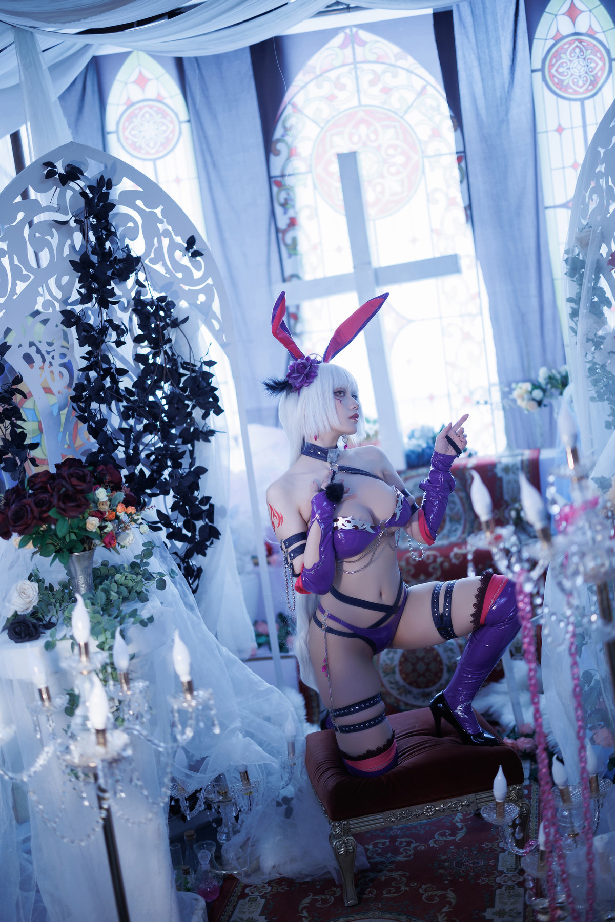 Cosplay Cien恩恩 黑贞兔女郎泳装 11