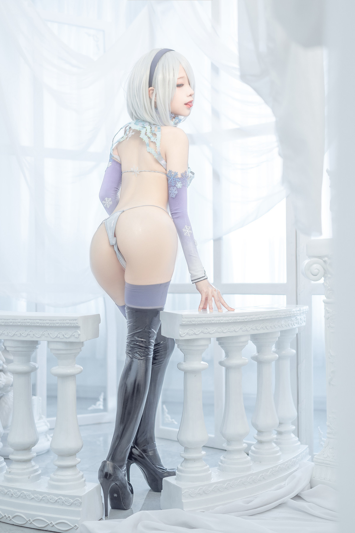 蠢沫沫 Cosplay 2b 冰雪 ice and snow 14