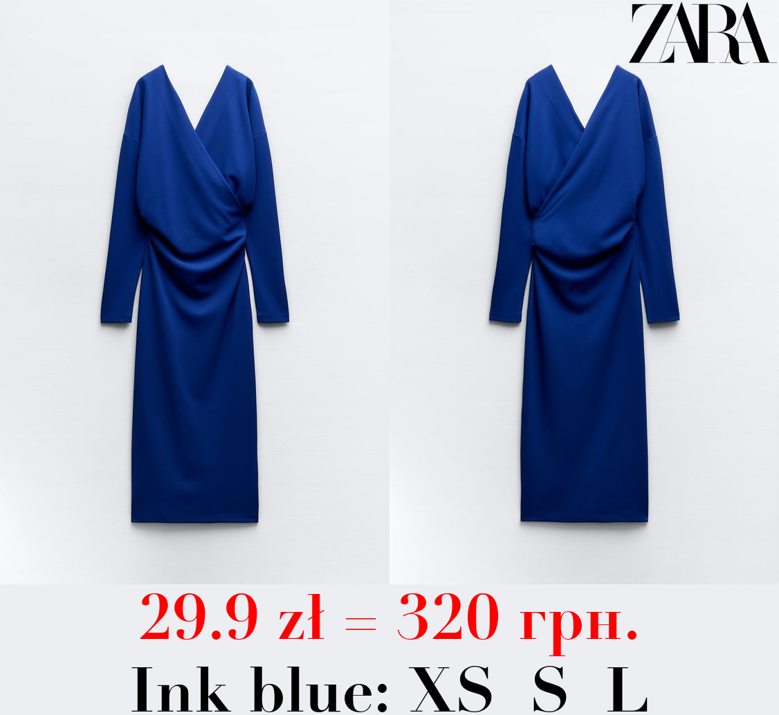 CROSSOVER DRAPED DRESS