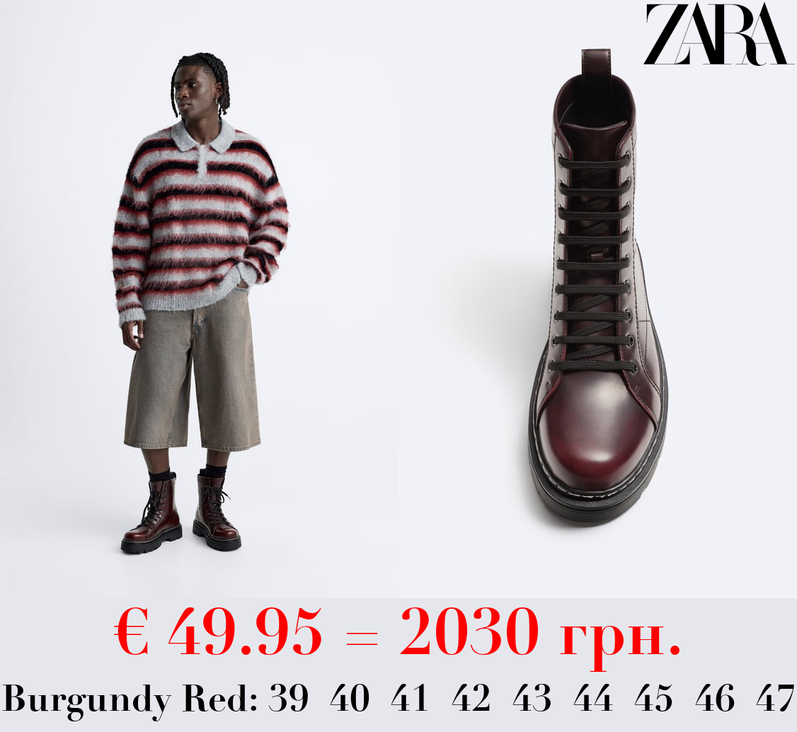 CHUNKY BOOTS WITH TOPSTITCHING