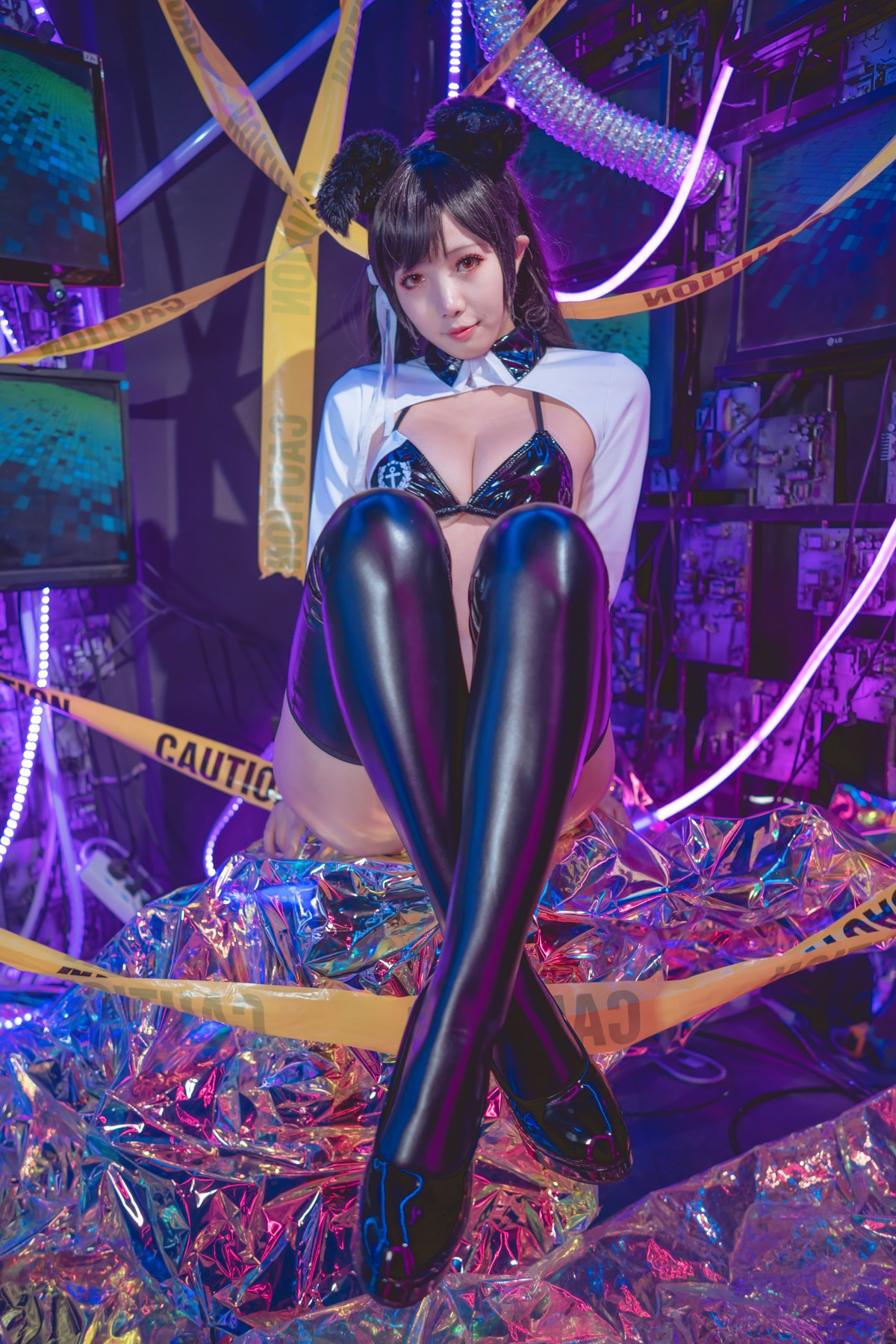 Cosplay 墨玉 爱宕机车服 50