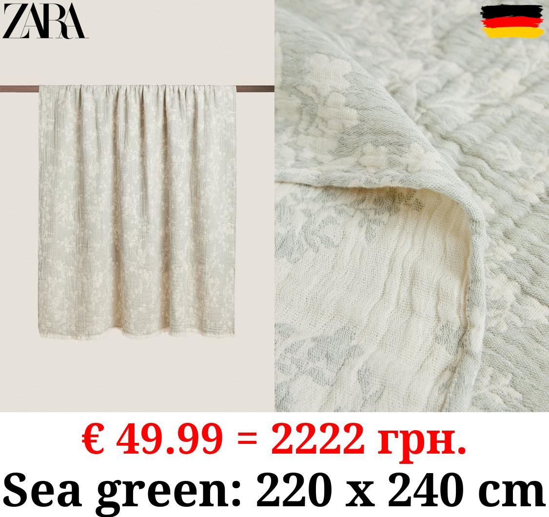 FLORAL JACQUARD THROW