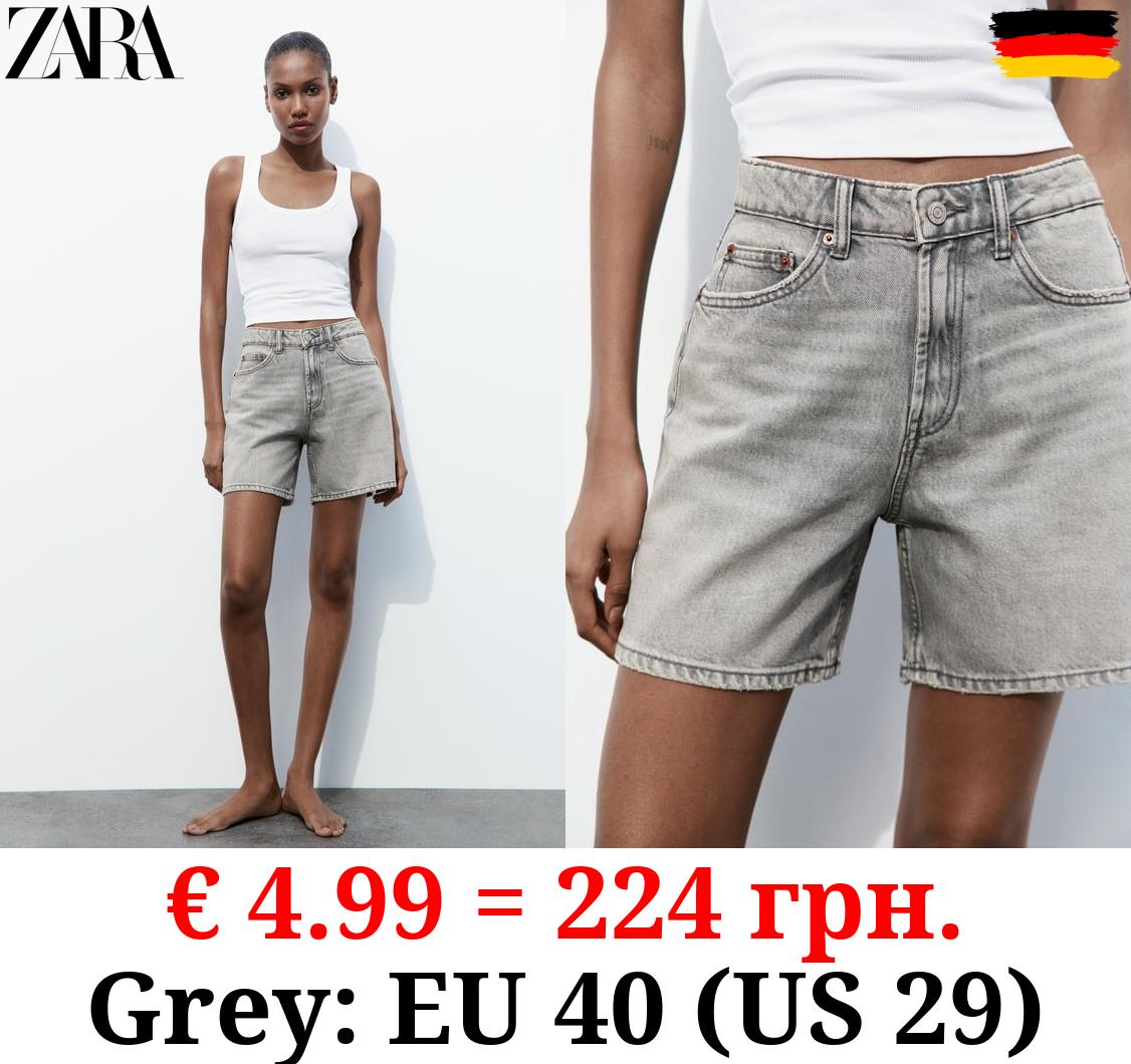 TRF MID-RISE DENIM BERMUDA SHORTS