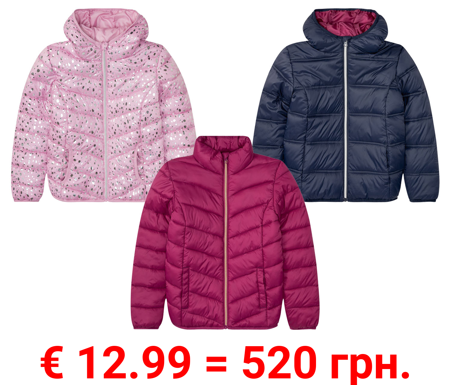 pepperts!® Kinder Mädchen Jacke, ultraleicht und warm