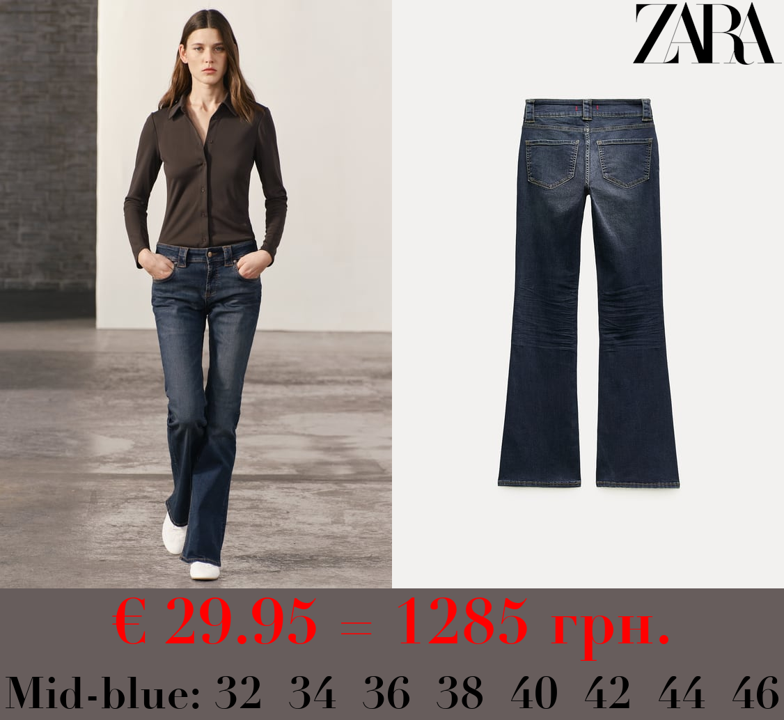 ZW COLLECTION BOOTCUT LOW-RISE JEANS