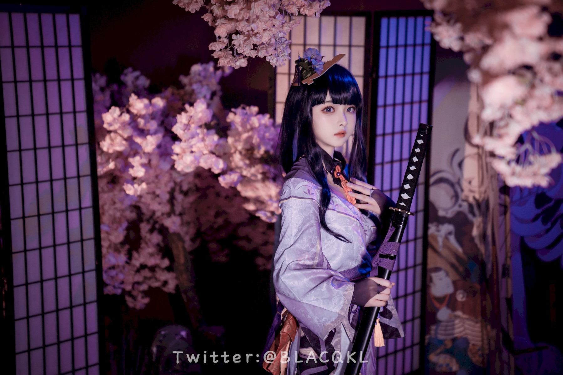Cosplay 白莉愛吃巧克力 雷電將軍 18