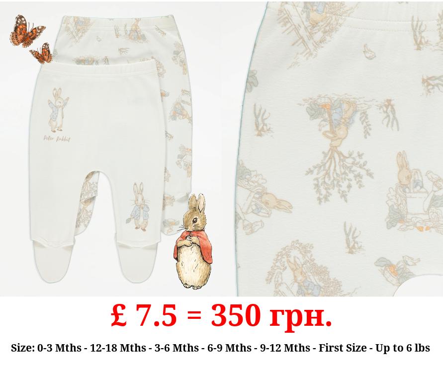 Peter Rabbit Cream Footed Leggings 2 Pack