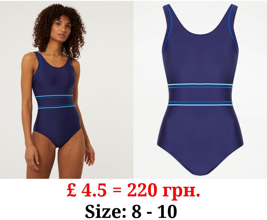 Navy Post Surgery Colour Flash Swimsuit
