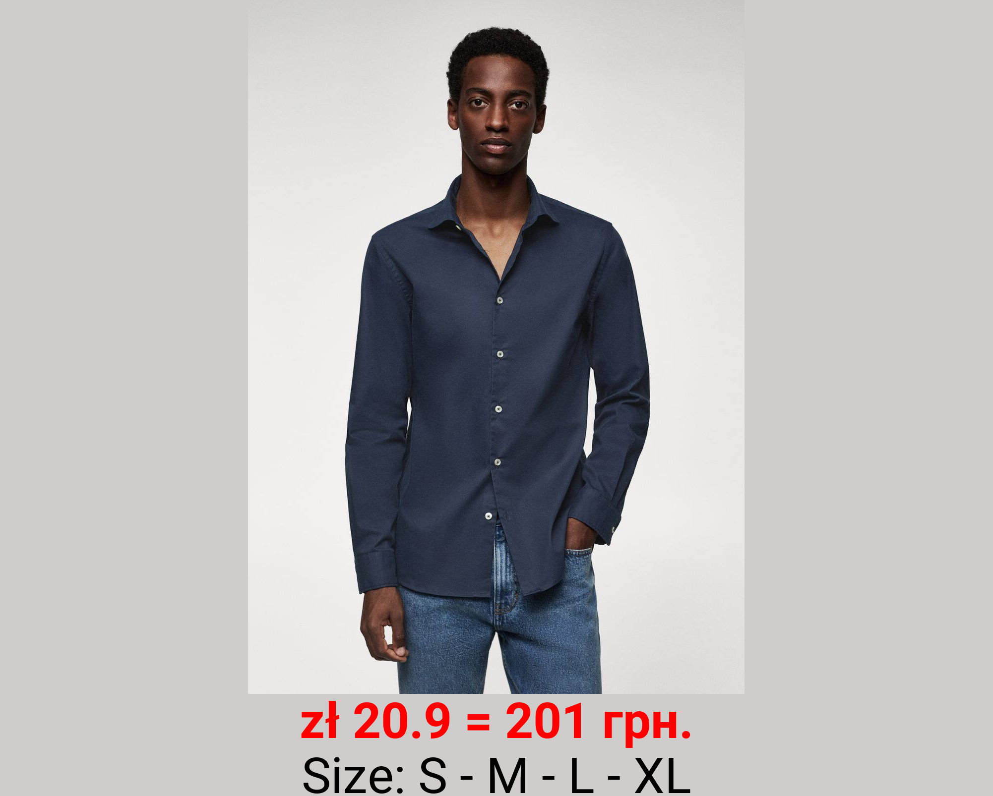 Camisa slim fit algodón