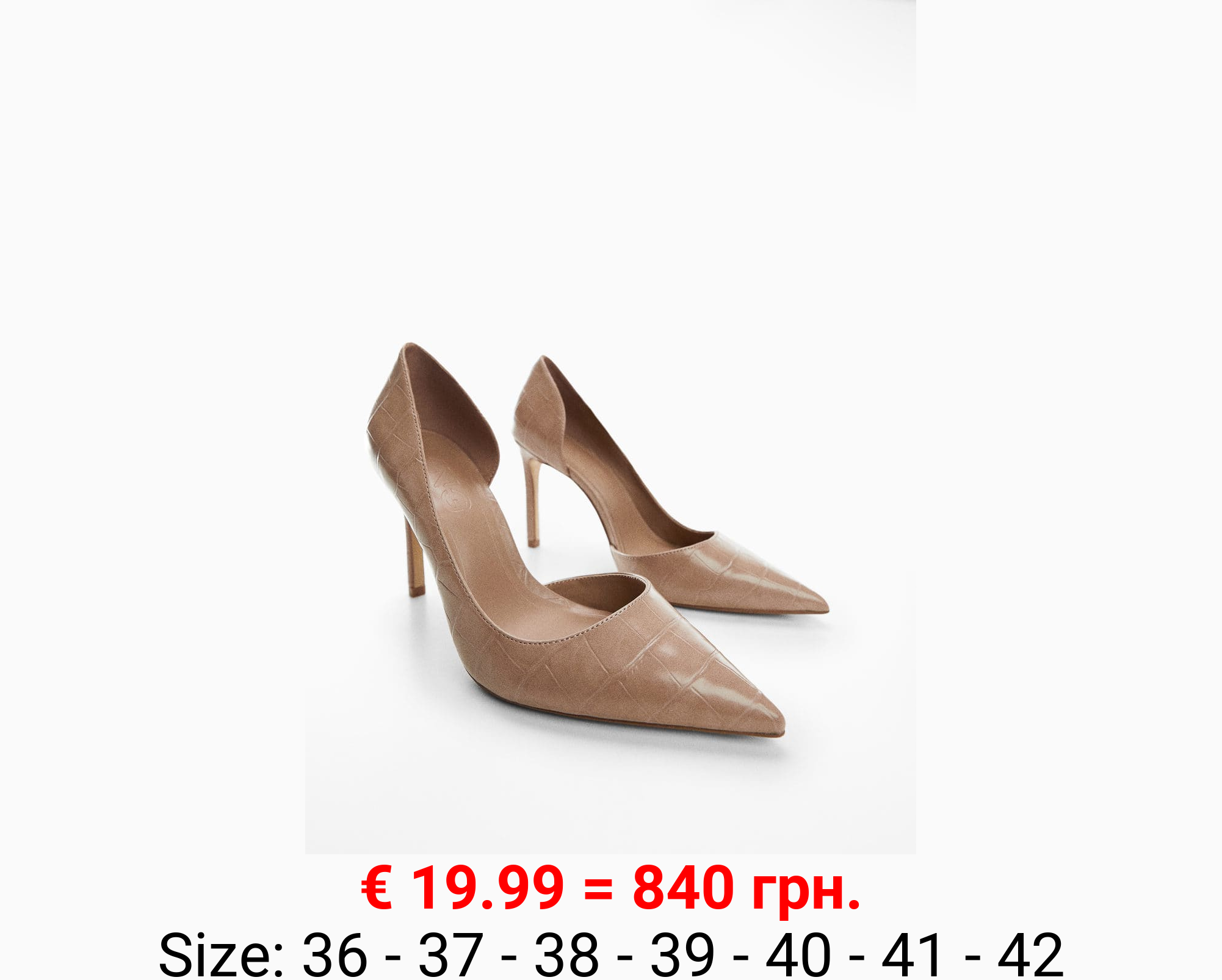 Zapato tacón efecto coco