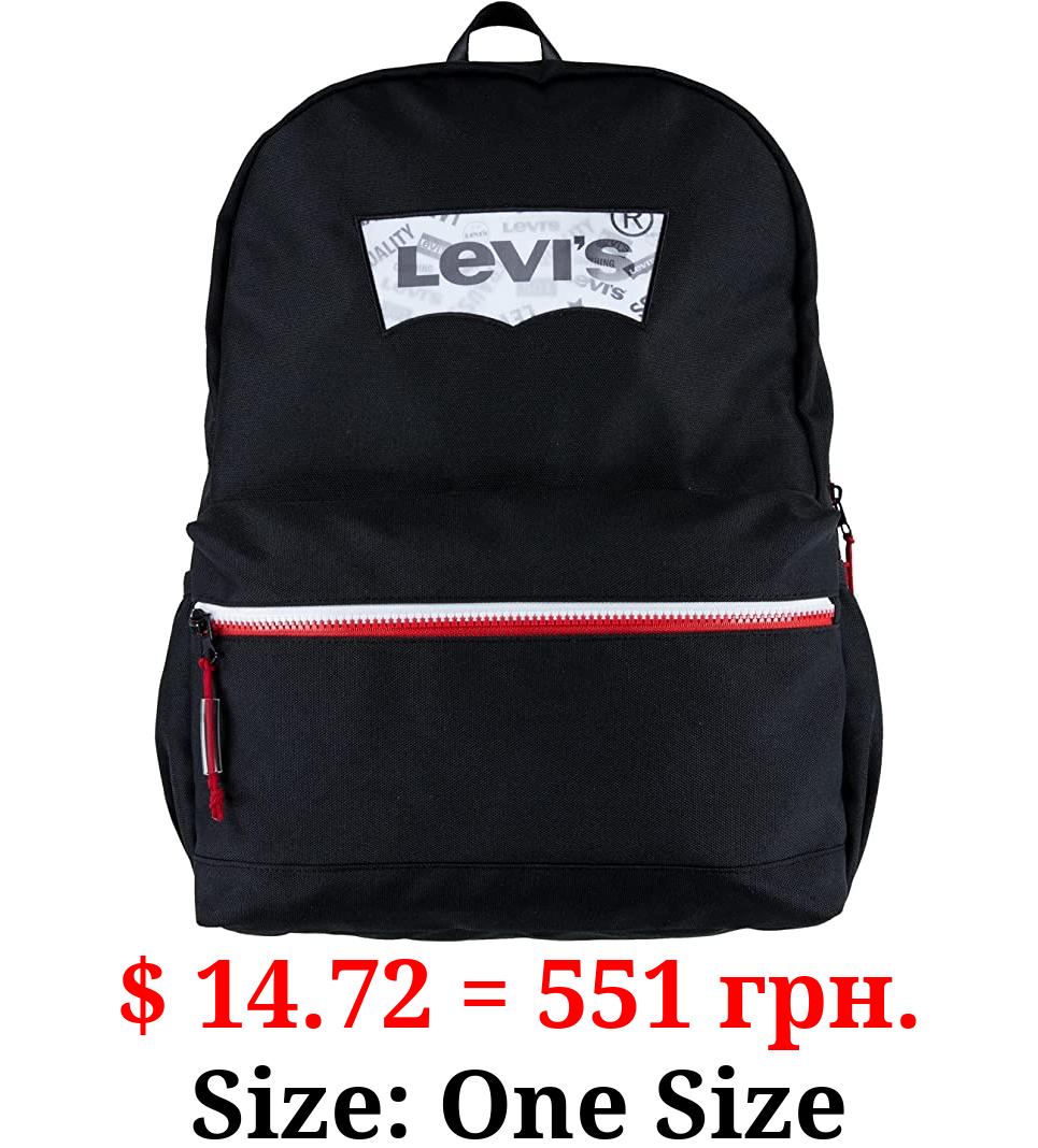Levi's Unisex-Adults Classic Logo Backpack, Black Batwing, One Size