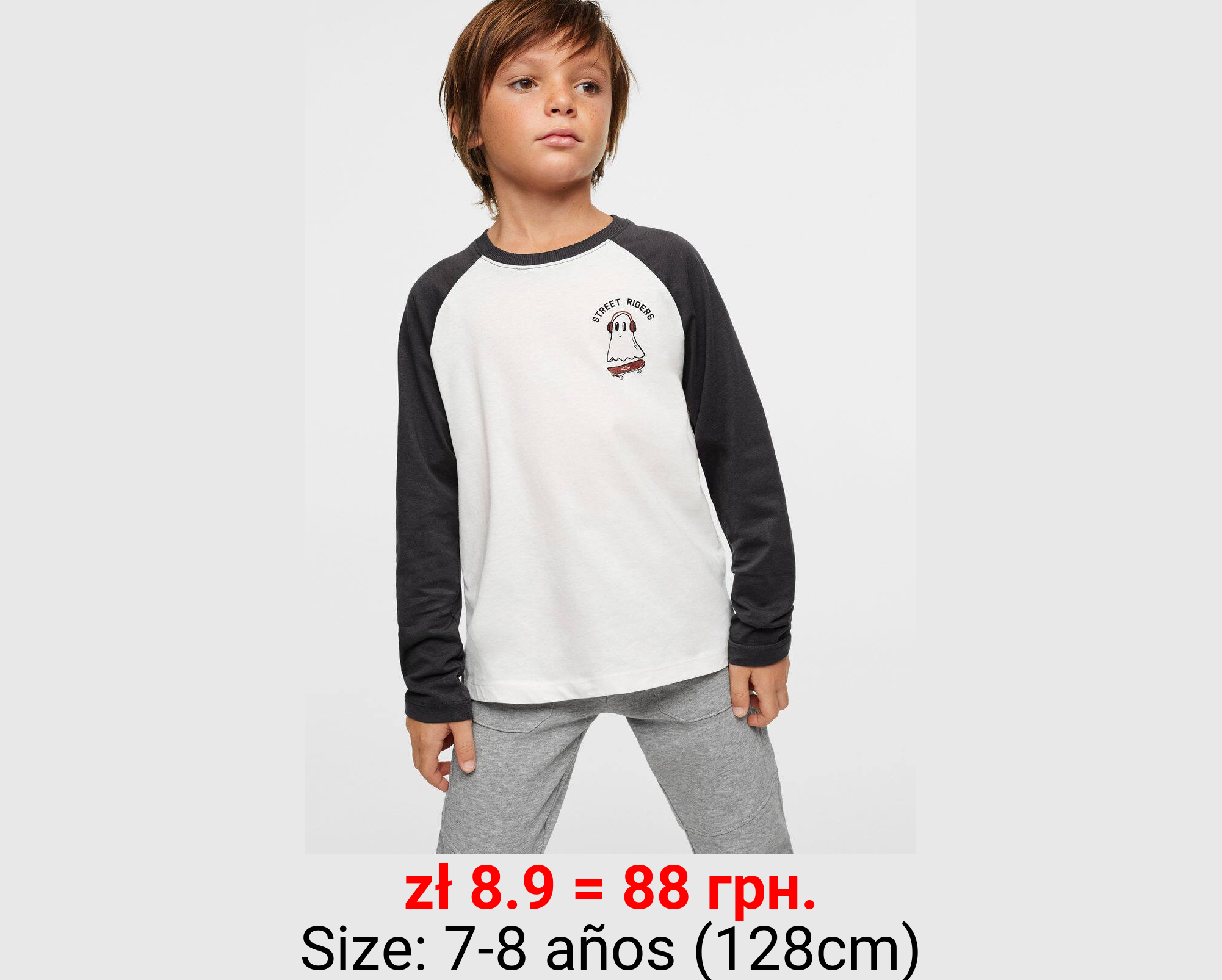 Camiseta manga larga estampada