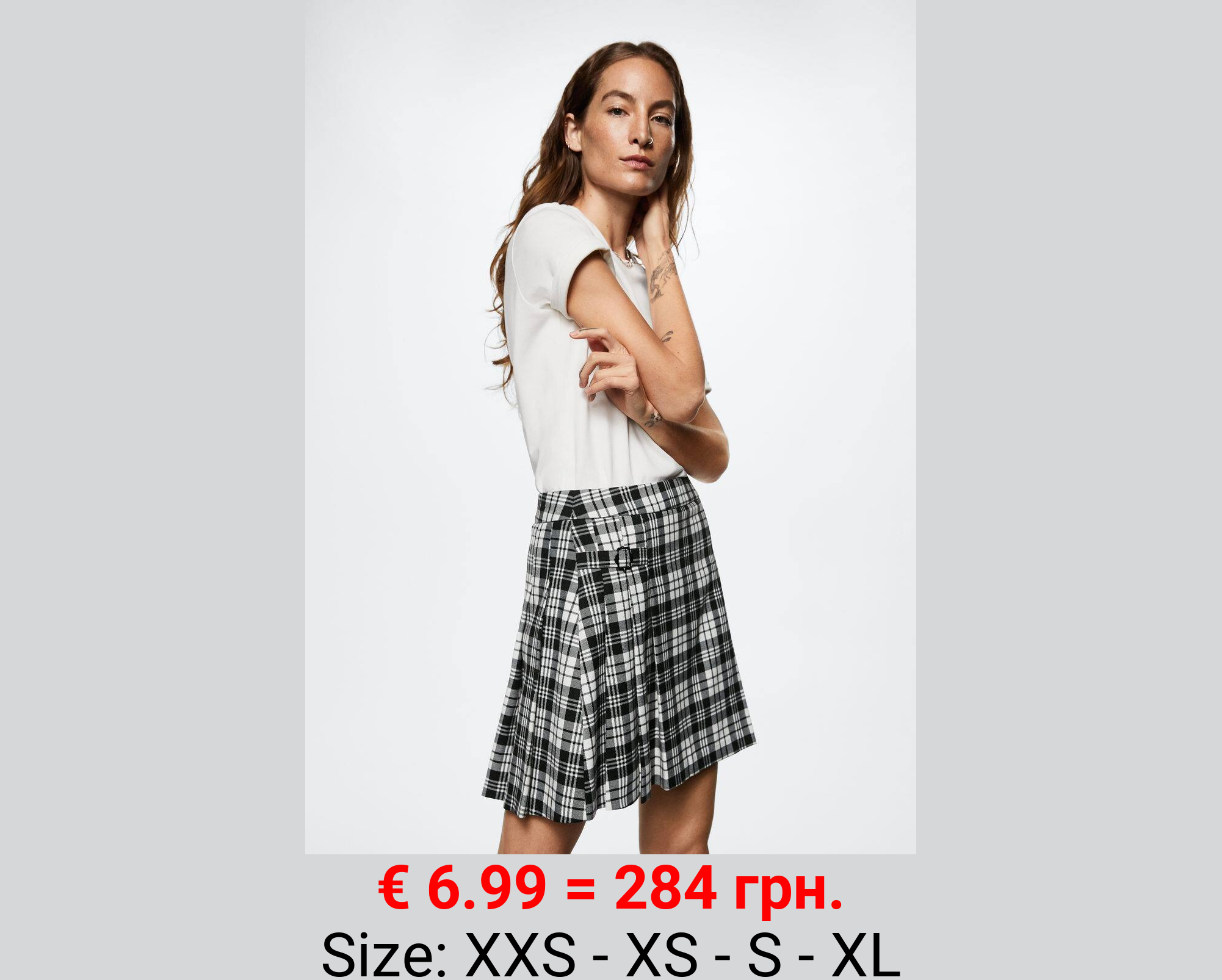 Falda tablas estampada