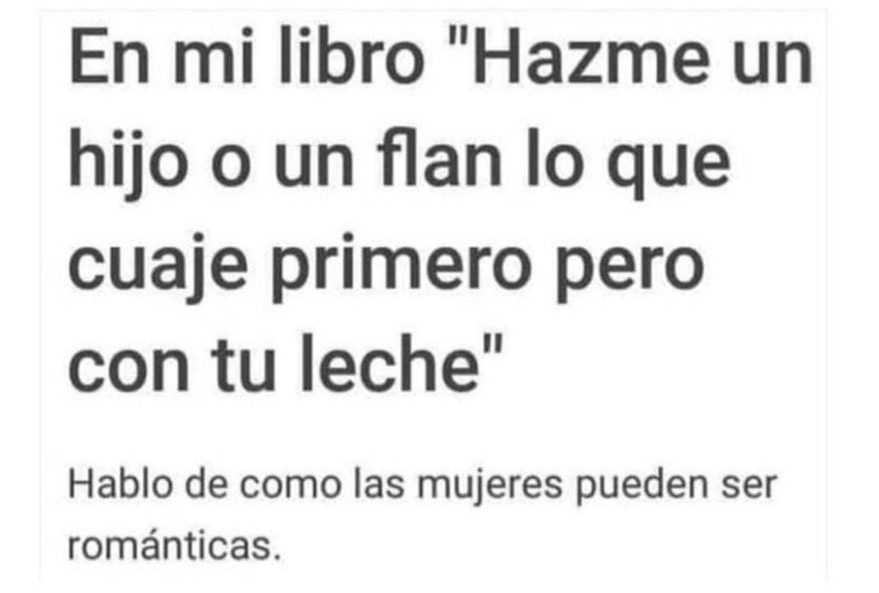 Hazme un hijo o un flan