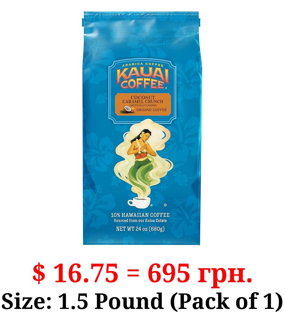 Kauai Coffee Coconut Caramel Crunch Medium Roast - Ground Coffee, 24 oz Package