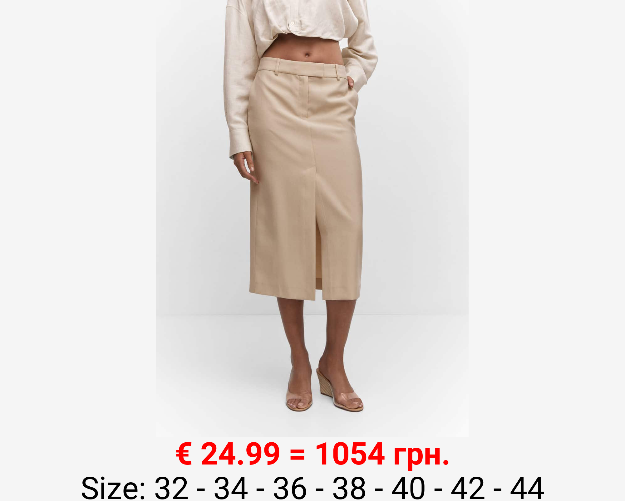 Falda lyocell abertura