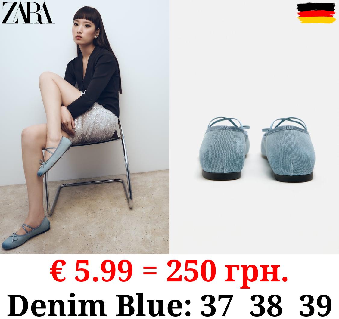 DENIM BALLET FLATS